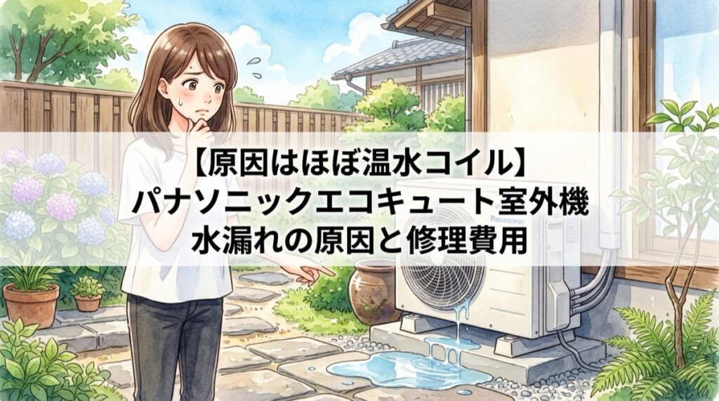 パナソニックエコキュート室外機（ヒートポンプユニット）からの水漏れ
