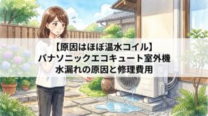 パナソニックエコキュート室外機（ヒートポンプユニット）からの水漏れ
