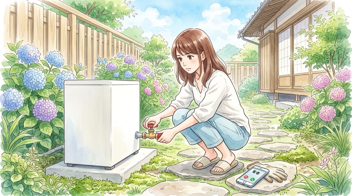 止水栓を閉める応急処置