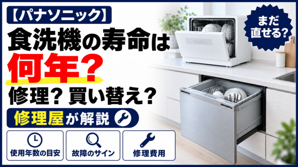 パナソニック食洗機の寿命は何年？修理・買い替えの判断を修理屋が解説