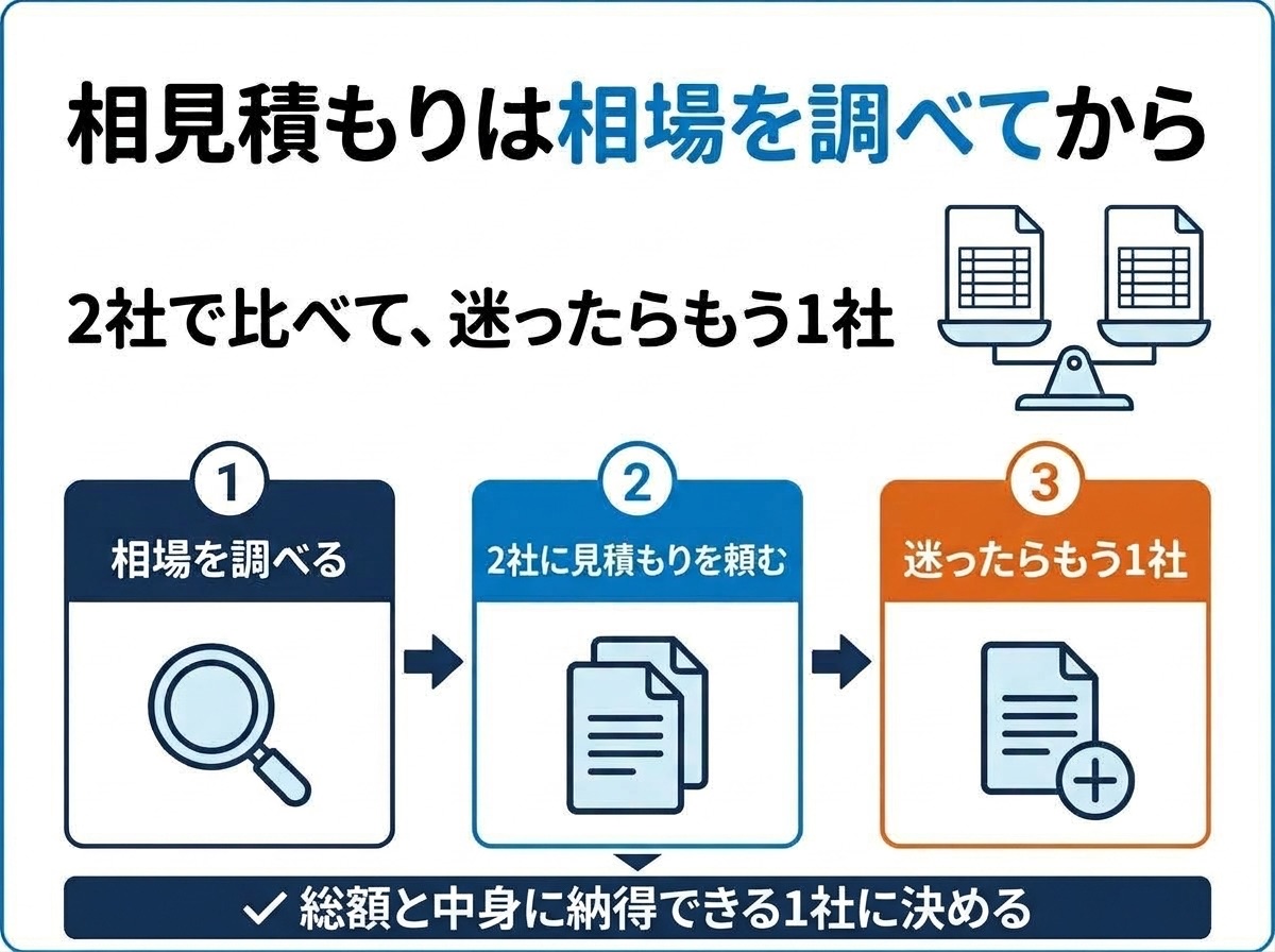 エコキュートの相見積もりは相場を調べてから。2社で比べて、迷ったらもう1社