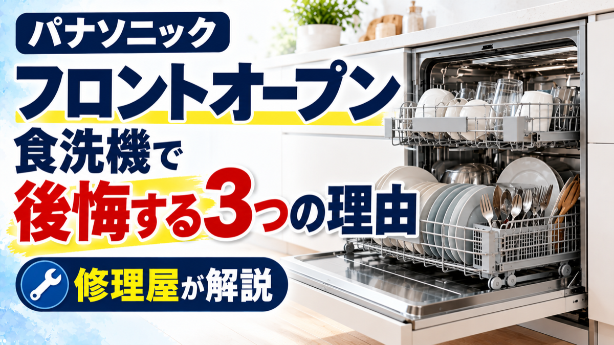 パナソニックフロントオープン食洗機で後悔する3つの理由